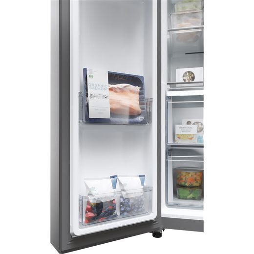 Haier SBS 90 Series 7 American Fridge Freezer - Silver - Close up lower door shot